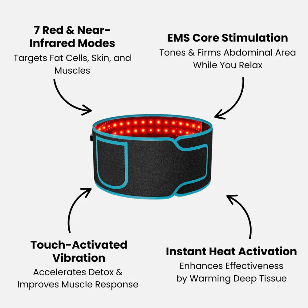 Rejuvo™ Red Light Therapy Belt — Smooth, Firm & Support Your Core Naturally